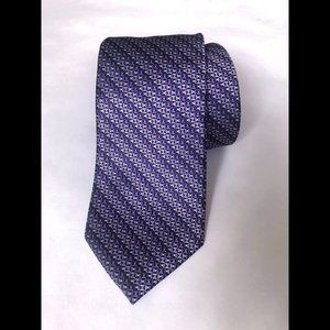 Bruno Piattelli Geometric Purple Silk Tie